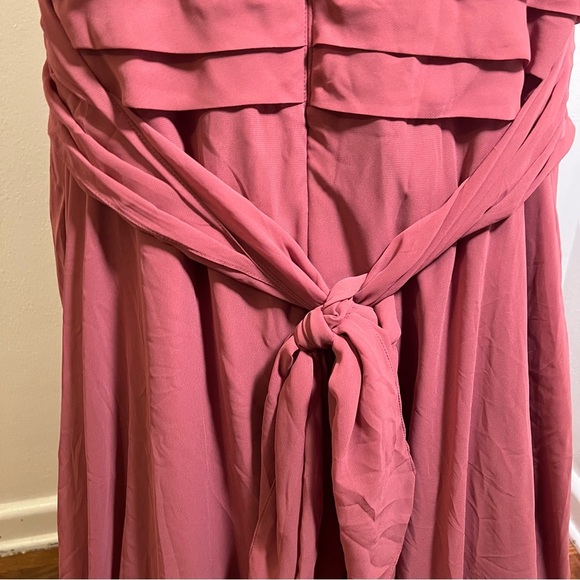 Azazie Nelly Chiffon Bridesmaid Dress Merlot A26 - Picture 10 of 11